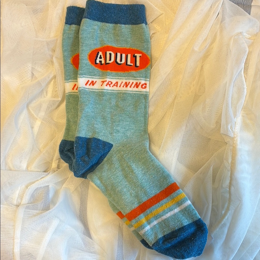 Blue and Orange Casual Socks